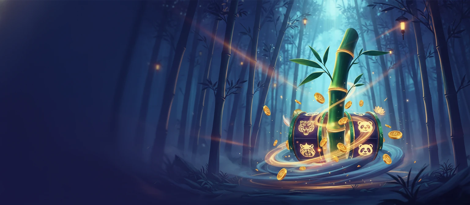 Asiatischer Bambuswald als Hintergrund für den Big Bamboo Slot